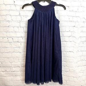 Polo Ralph Lauren Girl Size 8 Party Special Occasion Tulle Dress Navy Blue
